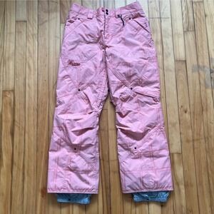 Burton Pink Plaid Snowboard Pants Womens Medium Insulated Ski Trousers